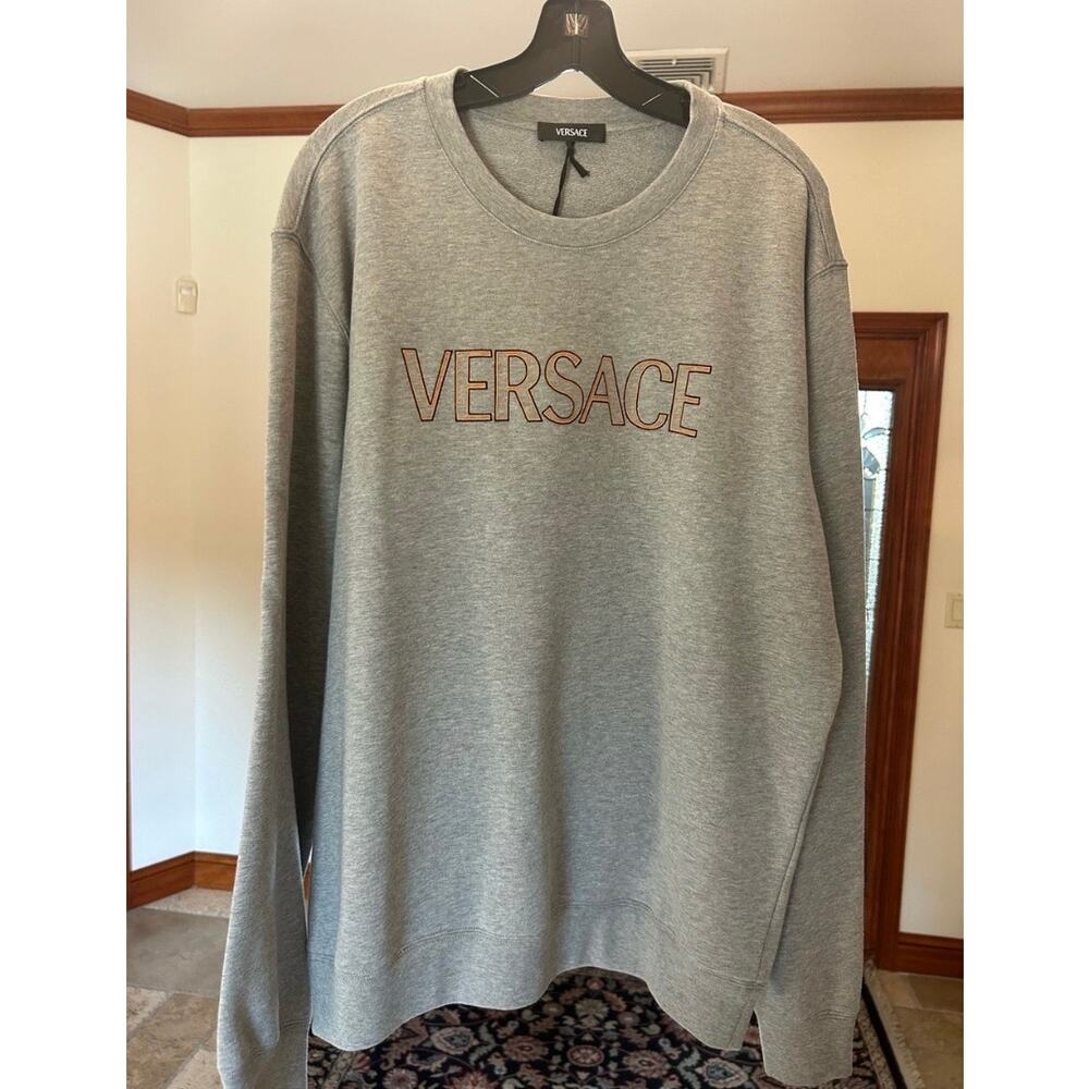 Men's Versace cotton logo, print sweatshirt size XXL made in Italy